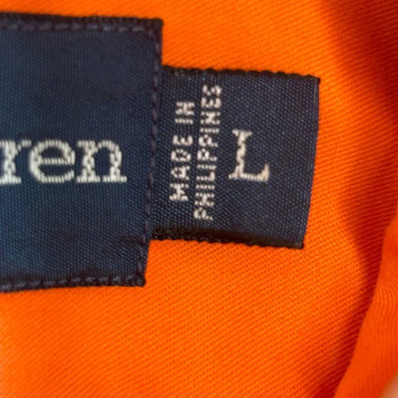 Ralph Lauren Vintage Orange Blake Fit Short Sleeve 100% Cotton Shirt Size Large - Picture 3 of 6